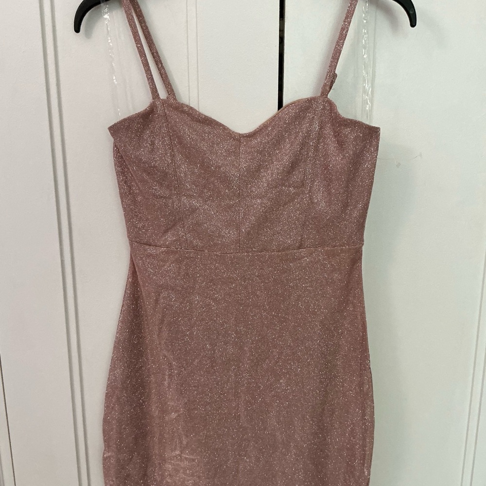 Inspired Hearts Sparkling Pink Mini Dress